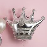 Шар (34''/86 см) Фигура, Корона, Серебро, 1 шт., 15538