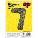Шар (34''/86 см) Цифра, 7 Game Party, 1 шт. в уп., 501557