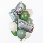 Шар (26''/66 см) Фигура, Деньги, 100 долларов, 1 шт. в уп., 26606