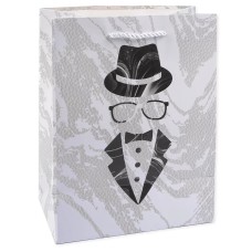 Пакет подарочный, 210гр, Мистер Икс, Дизайн №4, Металлик, 41,5*30*12 см, 1 шт., 503091