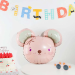 Шар (27''/69 см) Фигура, Милая мышка, Розовый, 1 шт. в уп., 23554P