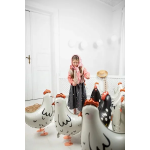 Шар 3D (23''/58 см) Ходячая Фигура, Курица, Черный, 1 шт., 24559