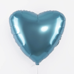 Шар (19''/48 см) Сердце, Сизый, Бохо, 1 шт., 228324