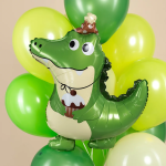 Шар (30''/76 см) Фигура, Крокодильчик в колпачке, 1 шт., 27530