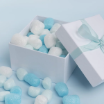 Шарики пенопласт, Маршмэллоу, Цветной микс, Голубой/Белый, Макарунс, 20-25 мм, 10 гр., 6233546