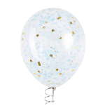 Конфетти купаж, Круг, фольга и тишью, Голубой микс, Металлик, 1 см, 50 г., 6015222