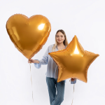 Шар (36''/91 см) Сердце, Янтарь, Бохо, 1 шт. в уп., 940943