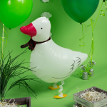 Шар 3D (24''/61 см) Ходячая Фигура, Гусь, Белый, 1 шт. в уп., 24003P