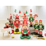 Шар 3D (58''/147 см) Фигура на подставке, Гном с подарком, 1 шт. в уп., 23557V