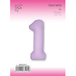 Шар (40''/102 см) Цифра, 1 Slim, Лаванда, Матовый, 1 шт. в уп., B901911MLA