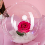 Шар (18''/46 см) Сфера, Deco Bubble (черная упаковка), широкий клапан, Прозрачный, Кристалл, 10 шт. , 5523182