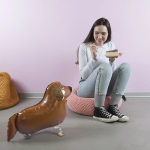 Шар 3D (29''/74 см) Ходячая Фигура, Ретривер, 1 шт., R506