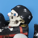 Декоративное украшение, Страшные глаза, Белый/Красный, 3,2 см, 6 шт., 6232125