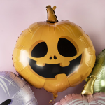 Шар (22''/56 см) Фигура, Страшная тыква на Хэллоуин, Оранжевый, 1 шт., G72067