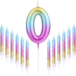 Свечи Яркое сияние, Градиент, 0,7*8 см, 6 шт. с держат., 802945