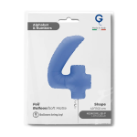 Шар (40''/102 см) Цифра, 4, Голубой Лотос, Матовый, 1 шт. в уп., 400400MLUB-P