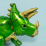 Шар (36''/91 см) Фигура 3D, Динозавр Трицератопс, Зеленый, 1 шт. в уп., 19554