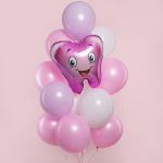 Шар (22''/56 см) Фигура, Зубик, Розовый, 1 шт. в уп., 15151P