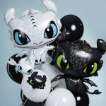 Шар (32''/81 см) Фигура, Любимый Дракон, Черный, 1 шт., 27119