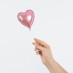 Шар с клапаном (5''/13 см) Микро-сердце, Розовый, 1 шт., 27229