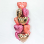 Шар (19''/48 см) Сердце, Розовое Золото, 1 шт., 758045