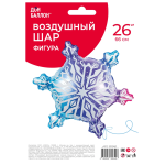 Шар (26''/66 см) Фигура, Волшебная снежинка, Градиент, 1 шт. в уп., 23136P