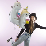 Шар (32''/81 см) Фигура, Котенок с подарком, 1 шт., 23214