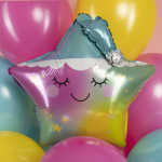 Шар (24''/61 см) Звезда, Звездочка в колпачке, 1 шт., 24592