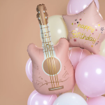 Шар (35''/89 см) Фигура, Гитара, Розовый, 1 шт. в уп., 26761P