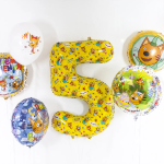 Шар (34''/86 см) Цифра, 5 Три Кота, Желтый, 1 шт. в уп., 401125