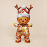 Шар (47''/119 см) Фигура 3D, Пряничный человечек, 1 шт. в уп., 26829