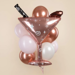 Шар (44''/112 см) Фигура, Бокал Мартини, Розовый, 1 шт., 27448