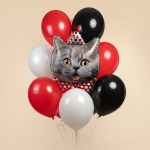 Шар (29''/74 см) Фигура, Котенок в колпачке, 1 шт., 27753