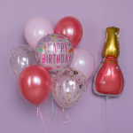 Шар (36''/91 см) Фигура, Лак для ногтей, Красный, 1 шт., 26071