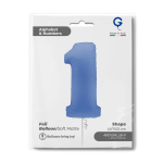 Шар (40''/102 см) Цифра, 1, Голубой Лотос, Матовый, 1 шт. в уп., 400100MLUB-P