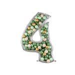 Шар (65''/165 см) Цифра, 4 Каркасная, 1 шт. в уп., 131374