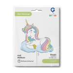 Шар (34''/86 см) Фигура, Нежный единорог на облаках, 1 шт. в уп., G72032-P