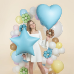 Шар (30''/76 см) Звезда, Голубой, Сатин, 1 шт. в уп., 27498