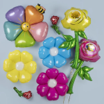 Шар (30''/76 см) Цветок, Ромашка (надув воздухом), Фуше, 1 шт., 23697