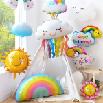 Шар (32''/81 см) Фигура, Счастливое облако, Яркая радуга, 1 шт., 19187