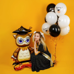 Шар 3D (46''/117 см) Фигура на подставке, Сова Выпускник, 1 шт. в уп., 24575