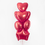 Шар (18''/46 см) Сердце, Коралловый, Макарунс, 1 шт., 201500PR