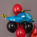 Шар (36''/91 см) Фигура, Вертолет, Синий, 1 шт., 26272