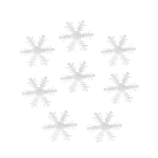 Декоративное украшение Снежинки, 4 см, Белый, 20 шт., 6230827