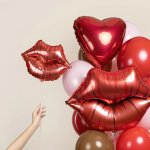 Шар (28''/71 см) Фигура, Губы, Поцелуй, 1 шт., 27033