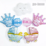 Шар (27''/69 см) Фигура, Облако, Белый, 1 шт. в уп., 16540P