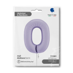 Шар (40''/102 см) Цифра, 0, Сиреневый, Сатин, 1 шт. в уп., 400000SL-P