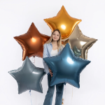 Шар (36''/91 см) Звезда, Янтарь, Бохо, 1 шт. в уп., 940875