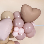 Шар (18''/46 см) Сердце, Ретро Какао, Сатин, 1 шт., 201500SRC