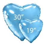 Шар (30''/76 см) Сердце, Холодный голубой, 1 шт. в уп., 755815
